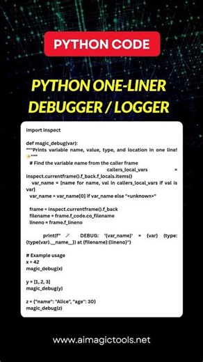 Python One Liner Debugger / Logger