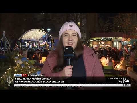 Fellobban a remény lángja az adventi koszorún Zalaegerszegen - M1 Híradó 2025-12-07 17:00