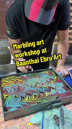 Marbling Art Workshop at Baanthai Ebru Art - Discover the Mesmerizing World of Marbling Art