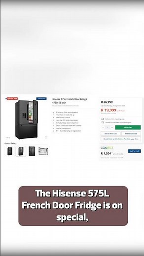 SPONSORED | Stuff Selections: Hisense H760FSB-WD 575L French Door Fridge