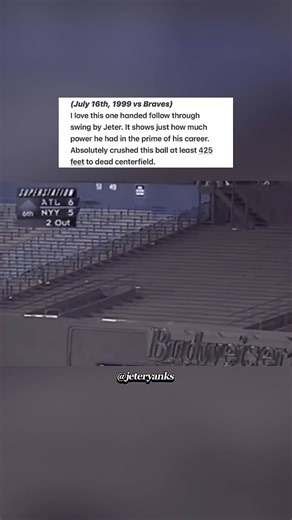 Eli/Jeter Stan™️ on Instagram: "Never underestimate the power hitting of Derek Jeter. #throwback #greatness #reel #nyy #nyc #hero #yankeesbaseball #cinema #derekjeter #jeter #captain #baseball #baseballplayer #newyorkyankees #newyork #sports #sportscenter #reels #america #mlb #mlbbaseball #mlbtheshow #soul #highlights #highlightreel #baseballlife #2 #respect #goat #motivation"