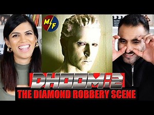 THE DIAMOND ROBBERY SCENE | Dhoom:2 | Hrithik Roshan, Abhishek Bachchan | Movie Scenes REACTION!!