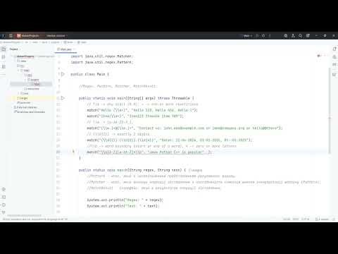 Regex. Pattern, Matcher, MatchResult.