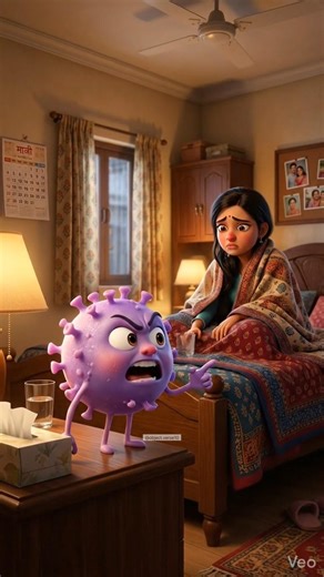 “Oye Ladle…! 😈 Fever, Food Poisoning and Cold Started Talking “ओए लाडले…! 😈 बीमारियाँ बोल पड़ी 😂”#ai