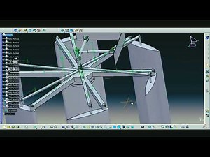 Voith Schneider Propeller - Cycloidal Rotor Pitch Control | CATIA DMU Kinematics Tutorial