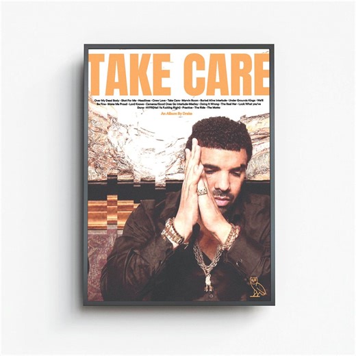 Drake - Take Care Poster | Music Wall Art Vintage Print (digital Download) - Etsy