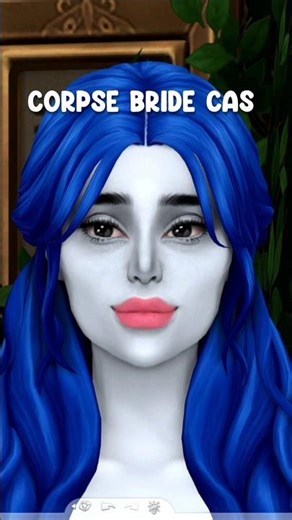 CORPSE BRIDE CAS💙💀 #sims4 #thesims4 #sims4cas #corpsebride #timburton #shorts