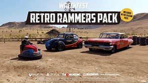 Expand the World of Wreckfest with these three classic vehicles! The Retro Rammers Car Pack is out today on all platforms. Wingman: The huge American classic Tailfin car from the late 1950s is the perfect choice for derbies and figure 8 tracks. Buggy: This classic European design with a rear engine feels right at home on twisty tracks. Bumper Car: Carnage at the Carnival! The world's fastest bumper car makes your dreams come true - Ram hard. The Retro Rammers Car Pack is part of the Season Pass,