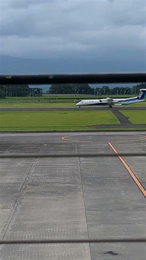 anaプロペラ機/着陸/鹿児島空港/koj/DHC-8-400/Q400