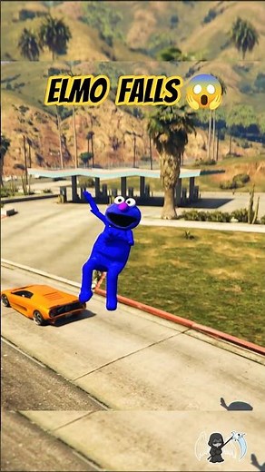 Elmo Falls Off the Bike in GTA 5 🤣 | Funny Cartoon Ragdoll Moment