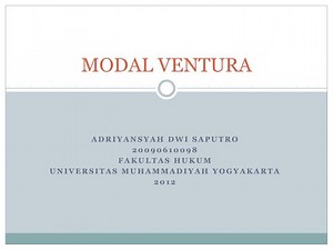 MODAL VENTURA - SlideServe