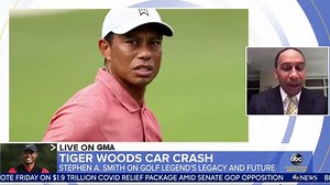 “It really, really is a tall task to expect him to come back from this on a professional level.” ESPN's Stephen A. Smith weighs in on golf legend Tiger Wood’s legacy and future following his car accident. gma.abc/3dHMtdZ | Good Morning America