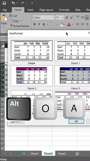 Setup table within 30 seconds by #Autoformat in #excel #exceltips #exceltricks ‪@learningtech1‬