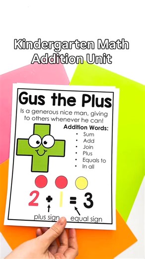 Amanda | Kindergarten Writing on Instagram: "Comment MATH and I’ll send you the link directly to my complete kindergarten addition unit 🫶✨ Looking for a done-for-you Addition to 10 unit that actually builds number sense (not just worksheets)? This 4 week kindergarten addition unit helps students understand addition as putting together and adding more through hands-on, visual, and real-world strategies Inside the unit, you’ll get: ✨ 20 detailed, easy-to-follow lesson plans ✨ Fully editable slide