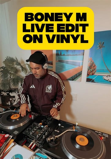 Reconstructing the 1977 rhythm from the original Boney M 7-inch. 45s move fast, but the punch is worth the extra effort.