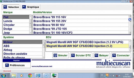 Logiciel Multiecuscan en Français   1 an de mises à jour