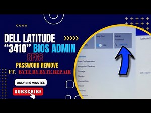"Dell Latitude 3410 BIOS Password Remove | Admin Unlock 8FC8 Code Step by Step Guide" BIOS FLASH FIX