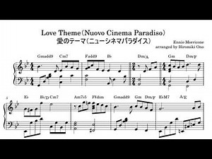 Love Theme / Nuovo Cinema Paradiso【pianosolosheet music】 Ennio Morricone