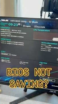 BIOS Configurations Not Saving? Here's The Fix! #pc #pcguide #tech
