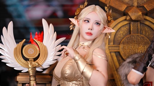G-Star游戏展《英灵殿：生存》耶萨尔 Cosplay模特直拍