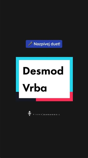 Desmod - Vrba | 🎹 #pianokaraokecz #karaokecesky #nazpivejduet #desmod