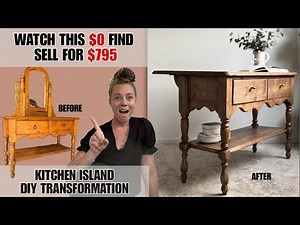 DIY KITCHEN ISLAND ON A BUDGET!
