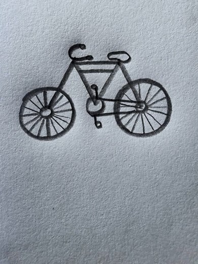 How to draw bicycle with M#drawing #Foryou #artistsoftiktok #arteducation #trending
