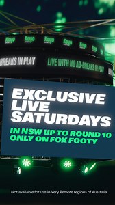 The only place to watch live Saturday Footy, up until Round 10 is Fox Footy, available on Kayo. | Kayo Sports