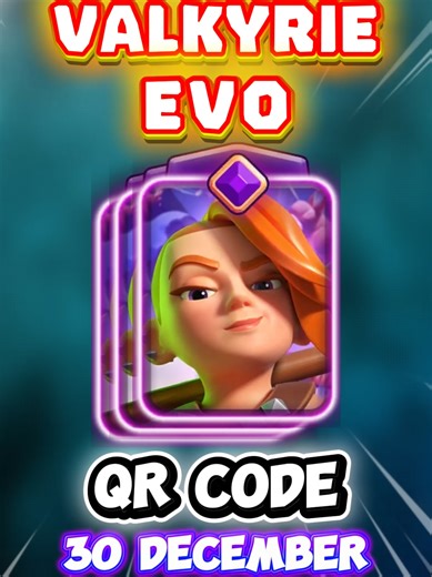 I just unlocked the Valkyrie Evolution in Clash Royale ⚔️🔥 Looking for the Clash Royale QR Code 2025? This video shows how to get the Valkyrie Evo using the December QR code, available during Christmas, New Year, Black Friday, and the Winter season. Power up Valkyrie and upgrade your deck this season! Spanish & Portuguese players included 🇪🇸🇵🇹 También explico cómo desbloquear la evolución de Valkiria, aprovechar los eventos de Navidad, Año Nuevo, Black Friday y la temporada de invierno fáci
