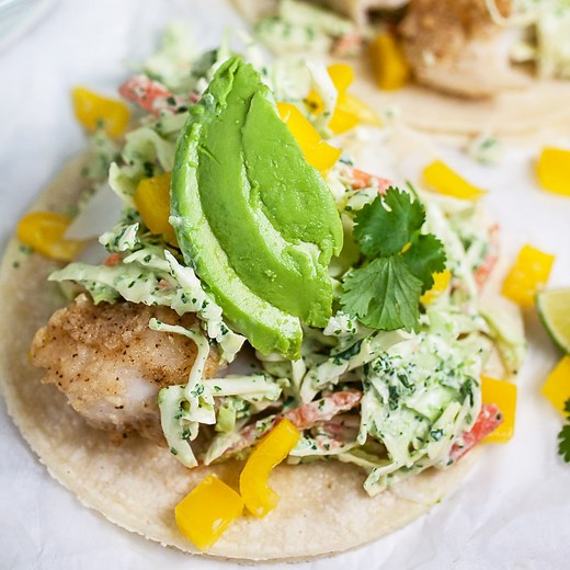 Fish Tacos with Cilantro Lime Slaw | The Rustic Foodie®