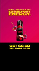 2.8K views | Axe Cherry Spritz Body Spray unlocks main character energy wtih every spray. Get it now at Walmart. | AXE | Facebook