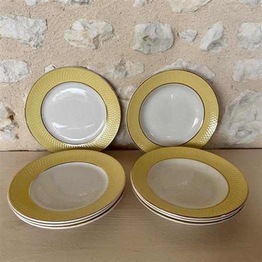 Set of Stunning French Dinner Plates & Creuses - Etsy