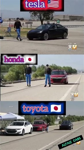 Automatic braking system test challenge: Toyota vs. Tesla vs. Honda
