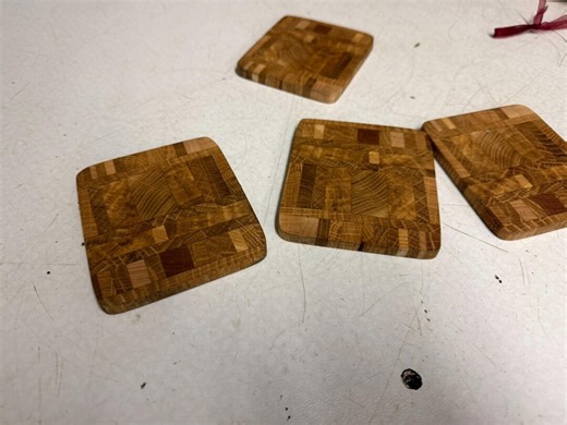 Decorative Coaster Made of End Grain - Etsy