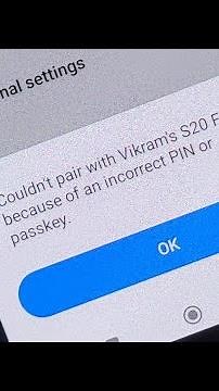 Couldn't pair with bluetooth because of incorrect pin or passkey | Bluetooth not connecting