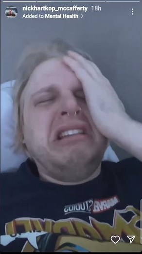 NICK HARTKOP FROM BAND 'MCCAFFERTY' CRYING ON STORY.