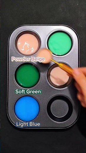 Neutral to Nature | Beige, Green & Blue Color Mixing Aesthetic 🌍 #colorpalette #colortheory #colors