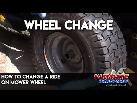 How to change a ride on mower wheel