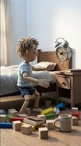 Fighting Alarm Clock ✨ | Funny Silent Stop-Motion Short