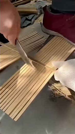 Making a chair and table from shaped bamboo step by step