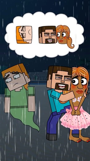 Sad Story: Why is that, Steve?😭 #minecraft #shorts #meme #animation #funny #funnyshorts #cartoon