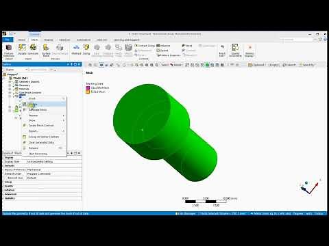 Meshing a Bolt in ANSYS Workbench with Multi-Zone Method | Step-by-Step Tutorial