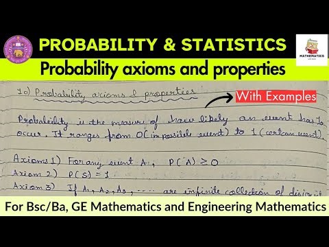 Lec-9 | Probability axioms and properties | Probability and Statistics #statistics