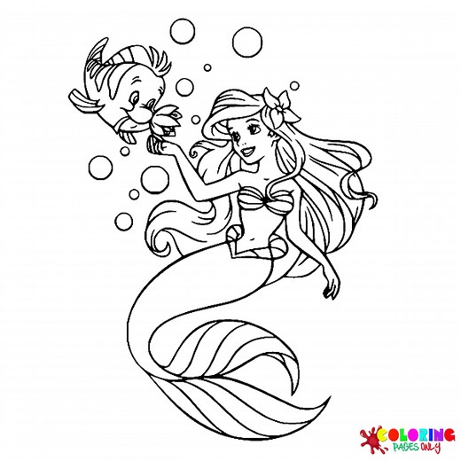 Plus de 70 coloriages de La Petite Sirène – Coloriages en ligne et à imprimer gratuitement
