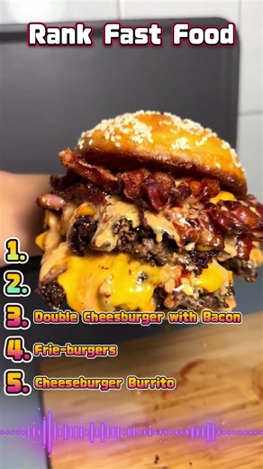 Ranking Amazing Fast Foods. Bet you need buy! #burger #food #foodie