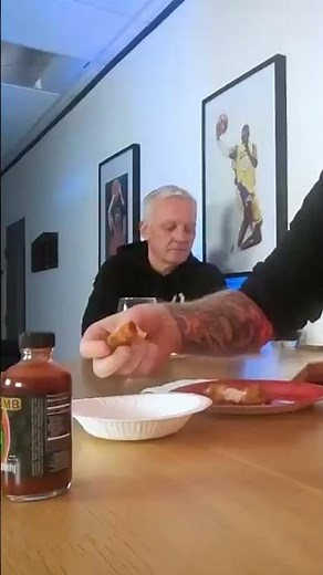 Trying DA BOMB #officeblokesreact #hotsauce #hotones