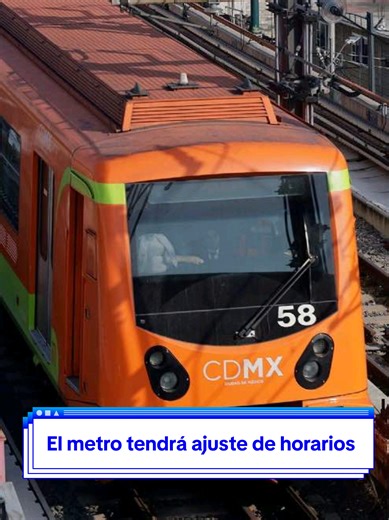 El #metro de la #cdmx tendrá ajustes en su horario #fyp #tendencia #añonuevo