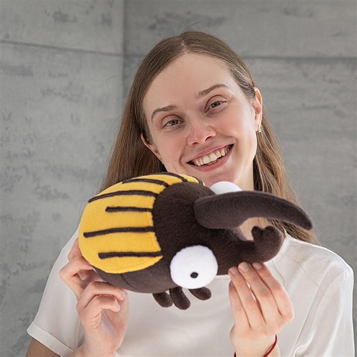 Hercules Beetle Plush – Handmade Earthy Giant Insect Stuffed Toy, Unique Horned Beetle, Quirky Naturalist Decor, Entomology Lover Gift, 9in - Etsy