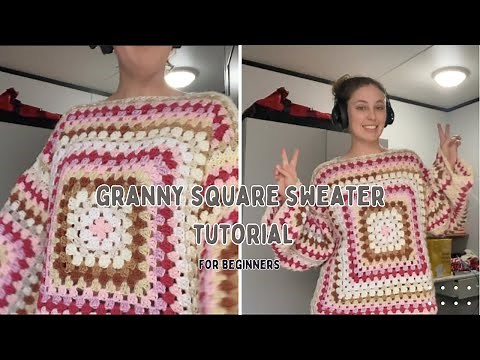 I finally made my dream granny square sweater | beginner friendly tutorial