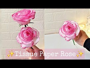 How to make flower from tissue paper | DIY Rose | How to make a rose easy step by step tutorial
